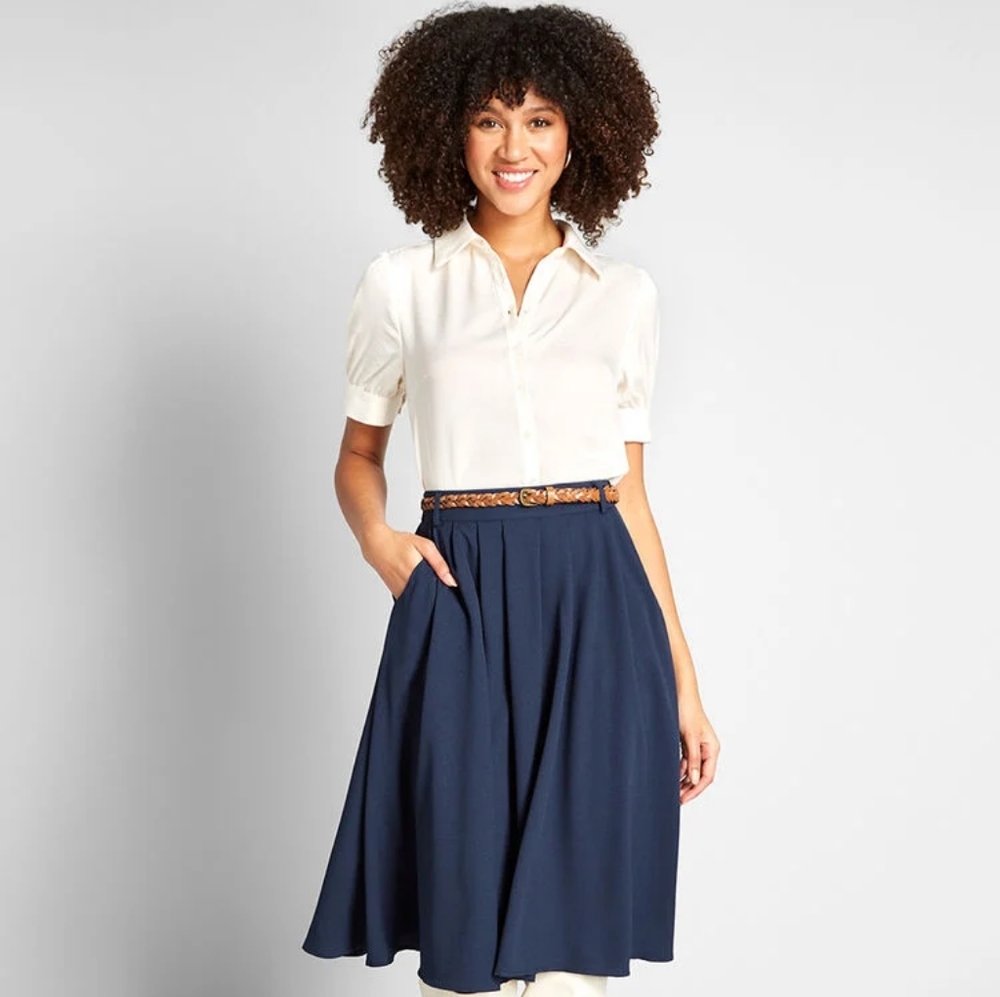 Breathtaking tiger lilies midi skirt